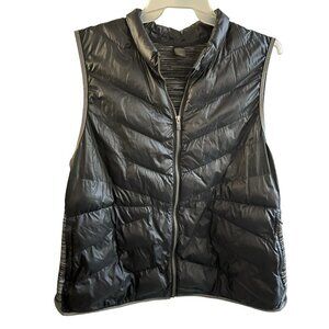 AVE Leisure Black Grey Puffer‎ Jacket Vest Womens 22-24